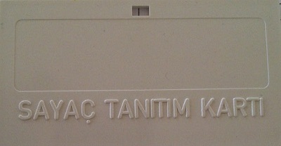 Sayaç Tanıtım Kartı